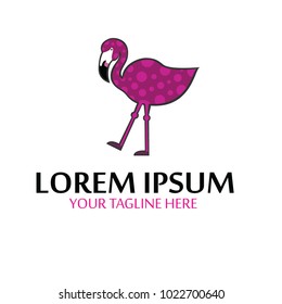 Flamingos Logo Mascot vector animal