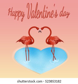  Flamingos on Valentine's Day For use as logos on cards, in printing, posters, invitations, web design and other purposes.