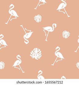 flamingos silhouette pattern for background.