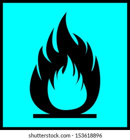 flammability sign. extremely unstable