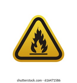 Flammable advert sign