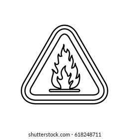 Flammable advert sign
