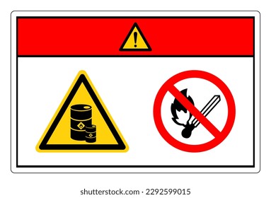 Símbolo de encendido contra incendios, ilustración de vectores, aislamiento de la etiqueta de fondo blanco .EPS10