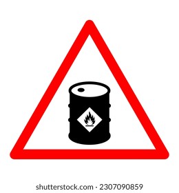Flammable Chemical Symbol Sign ,Vector Illustration, Isolate On White Background Label .EPS10