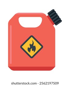 Flammable chemicals in canister vector illustration