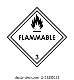 Flammable color element. Hazardous material. Digital illustration for web page, mobile app, promo.