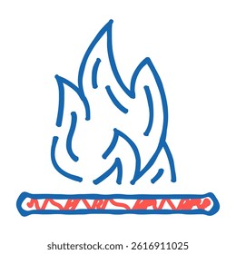 flammable container doodle icon sketch vector. flammable container sign. isolated symbol illustration