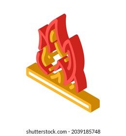 Flammable Container Isometric Icon Vector. Flammable Container Sign. Isolated Symbol Illustration