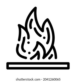 Flammable Container Line Icon Vector. Flammable Container Sign. Isolated Contour Symbol Black Illustration