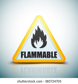 Flammable danger sign