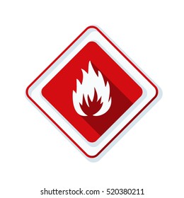 Flammable danger sign