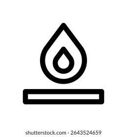 Flammable. Editable stroke vector icon.