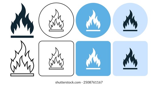 flammable, flame fire, burn icon symbol ui and ux design, glyphs and stroke line icon