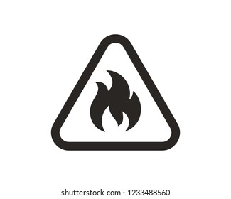 Flammable Flame Icon Sign Symbol