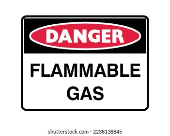 Flammable Gas - Danger Signs - Fire Safety, gas explosive, burning, industrial equipment, protection sign