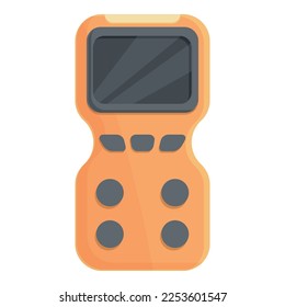 Flammable gas detector icon cartoon vector. Leak monitor. Digital device
