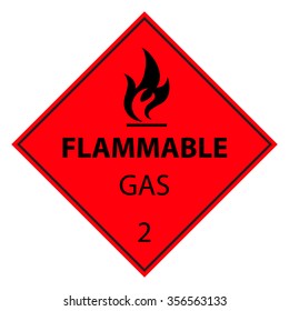 flammable gas sign