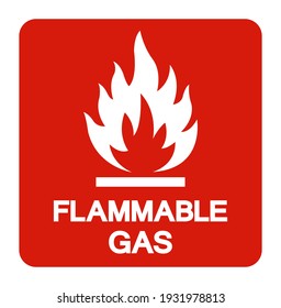 Flammable Gas Symbol Sign ,Vector Illustration, Isolate On White Background Label .EPS10 