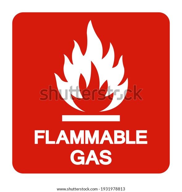 Flammable Gas Symbol Sign ,Vector\
Illustration, Isolate On White Background Label .EPS10\
