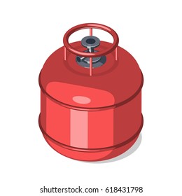 Flammable Gas Tank. Propane, Butane, Methane. Isometric Vector Illustration. Isometric Vector Illustration