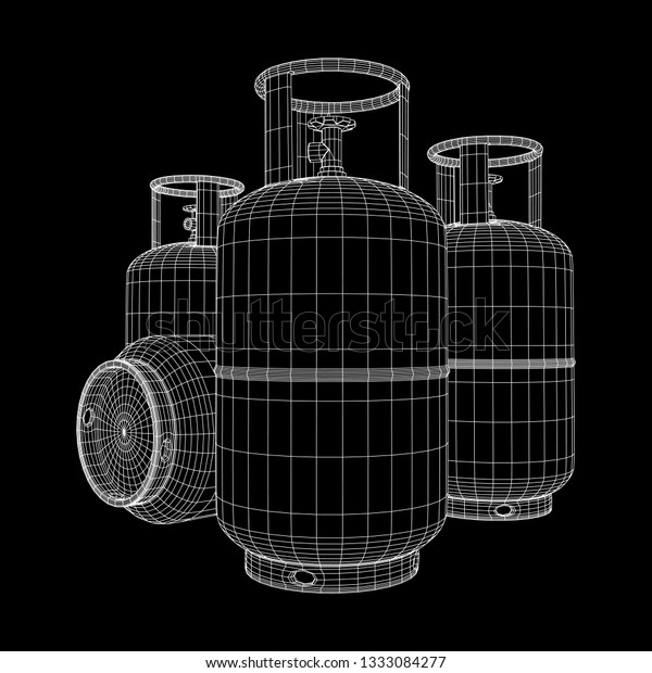 Flammable Gas Tank Propane Butane Methane Stock Vector (Royalty Free