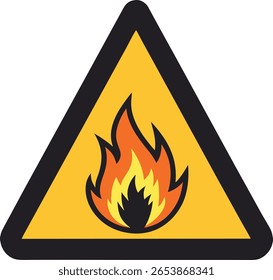 Entflammbare Gefahrenmaterial Warnschild Illustration
