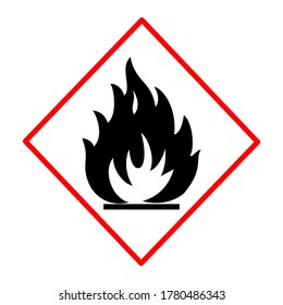 Flammable Icon. Fire Warning Illustration As A Simple Vector Sign & Trendy Symbol for Design and Websites, Presentation or Mobile Application.