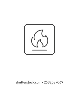 Icono inflamable símbolo Ilustración vectorial