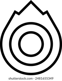 flammable icon. Thin linear style design isolated on white background