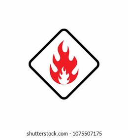 Flammable icon vector