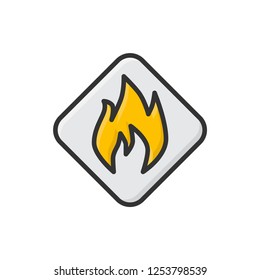 flammable icon vector design. modern icon style
