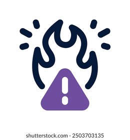 flammable icon. vector dual tone icon for your website, mobile, presentation, and logo design.