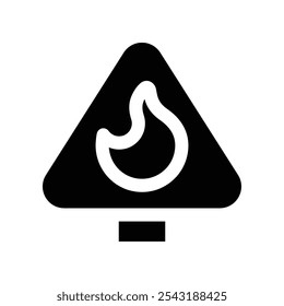 ícone inflamável. ícone de glifo vetorial para o design do seu site, celular, apresentação e logotipo.