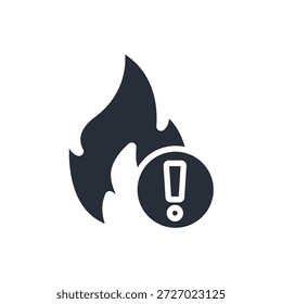 flammable icon. vector.Editable stroke.linear style sign for use web design,logo.Symbol illustration.