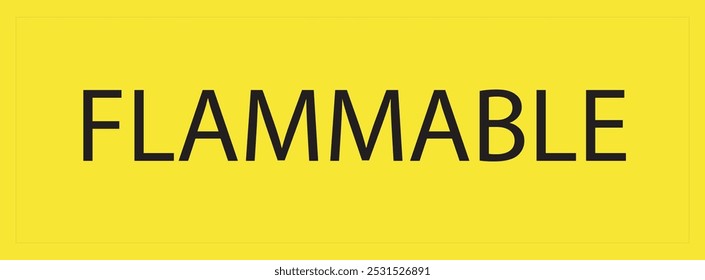 Signo inflamable del símbolo de la etiqueta, Ilustración vectorial, aislado en la etiqueta amarilla del fondo