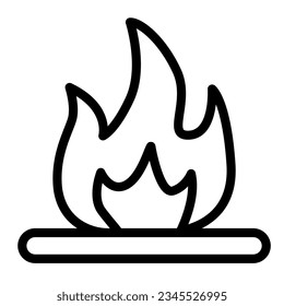 Flammable liquid, fire flame, ignition line icon, oil industry concept, inflammation vector sign on white background, outline style icon mobile concept web design. Vector graphics.