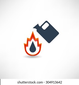 Flammable liquid icon