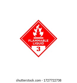 Flammable Liquid Icon Vector Template