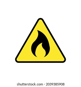 Flammable Liquid Sign Icon In Yellow Triangle