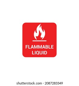Flammable Liquid Symbol Sign. vector illustration
