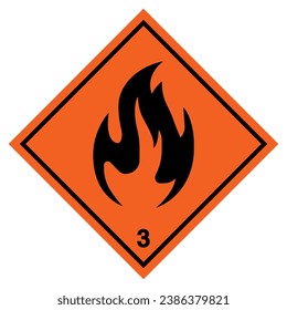 Flammable Liquid Symbol Sign ,Vector Illustration, Isolate On White Background Label .EPS10