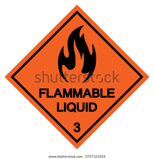 Flammable Liquid Symbol Sign\
,Vector Illustration, Isolate On White Background Label\
.EPS10