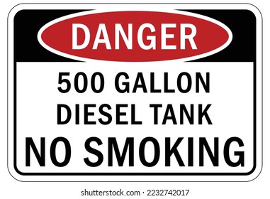 Flammable material diesel fuel sign