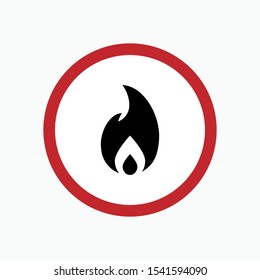 Flammable Material Icon. Burnable Objects Symbol. Applied for Design, Presentation, Website or Apps Elements - Vector. 