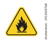 Flammable materials sign for print. W 01 sign icon isolated on white background.