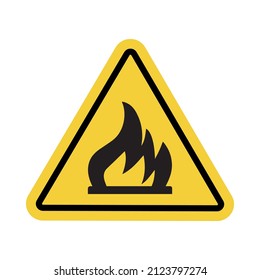 Flammable materials sign for print. W 01 sign icon isolated on white background.
