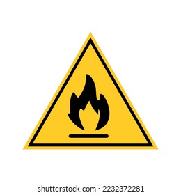 Flammable materials warning sign, warning for material that easy to cause fire