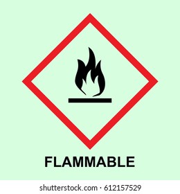 Flammable sign