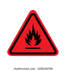 Flammable sign on white background,vector illustration.