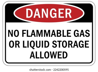 Etiquetas de advertencia de almacenamiento inflamables